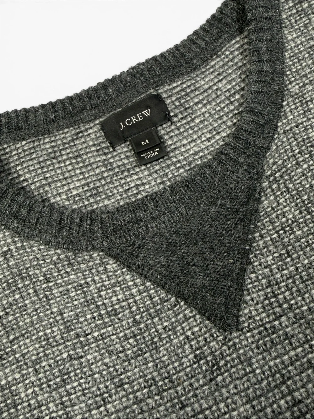 J.Crew Men's Lamb’s Wool Waffle Knit Crewneck Sweater Medium